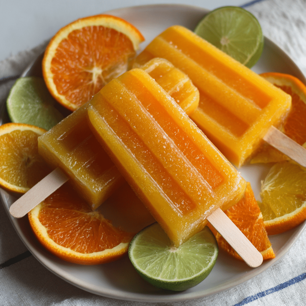 Orange Pineapple Ice Pops Recipe - Recipe Image